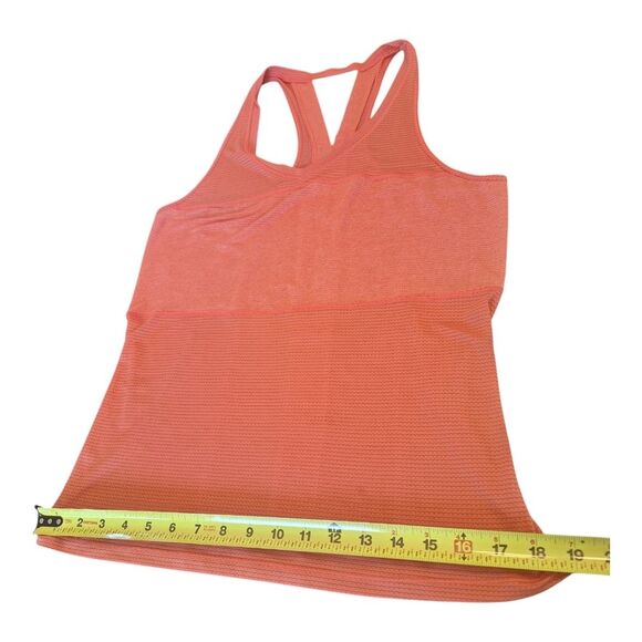 Lululemon Pedal To The Medal Singlet Tank Orange size 10 Heathered Alarming - Picture 11 of 12